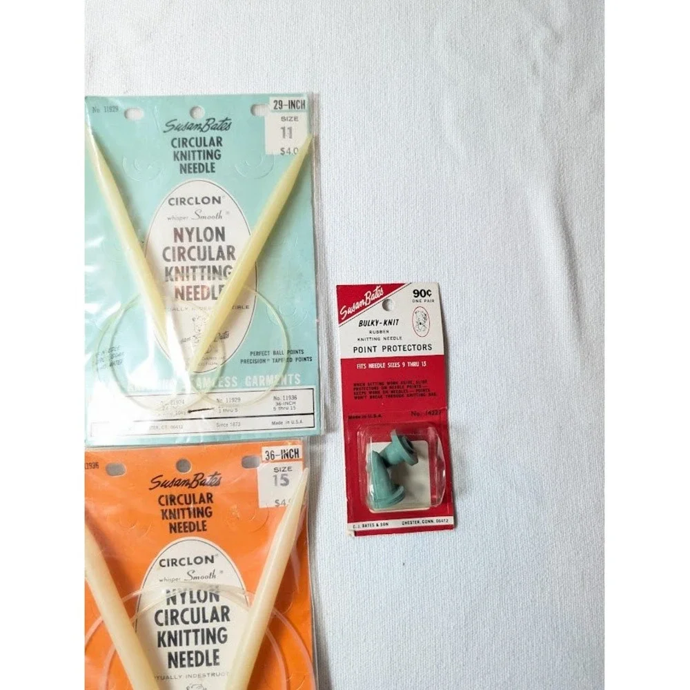 2Set Susan Bates circular knitting needle 10.5 11 13 15 Different Length Stopper
